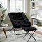 Flash Furniture Archer 28-in Oversized Faux Fur Folding Saucer Chair w/Folding Ottoman, Black Faux Fur/Black Frame FV-FSC-027-FR-BK-BK-GG - alternate 10